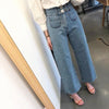 High Rise Wide Denim Pants