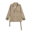 Short Double Breasted Trench Coat