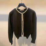 Lady Look Soft Wool Cashmere Cardigan with Pearls buttons