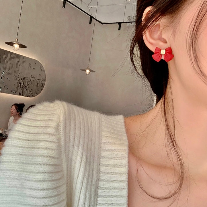 Korean Style Bowknot Earrings