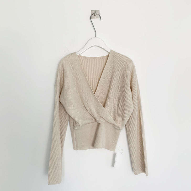 Korean Style V-Neck Wrap Top