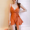 Korean Style Wrap Dress Swimsuit