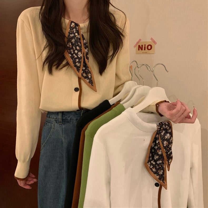 Designer Floral Tie Cardigan