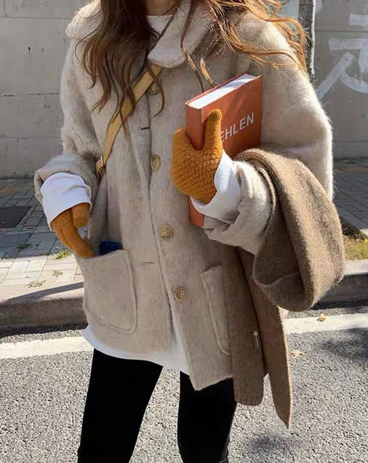 Korean wool coat sale