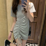 Sporty Lace-Up Cotton Dress