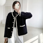 V-Neck Mink Cashmere Jacket / Cardigan with Braided Trims