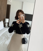 Flower Embroidery Knitted Sweater