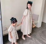 Mom & Daughter ♡ Polka Dot Babydoll Dress