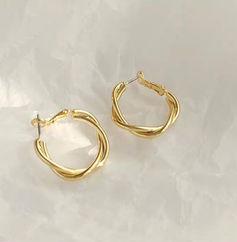 Designer Braided Hoop Earrings