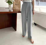 High-Waist Pleated Wide Pants