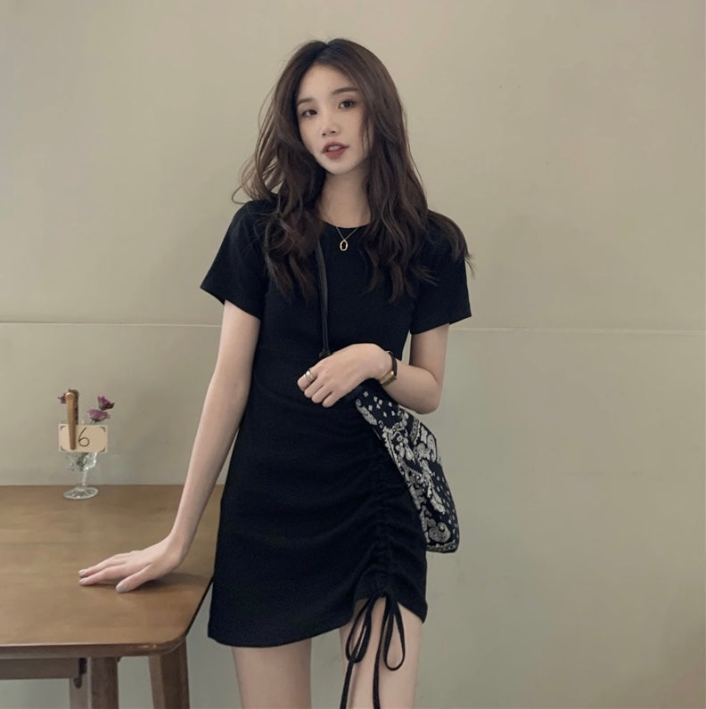 Sporty Lace-Up Cotton Dress