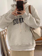 Korean Style Letter Front Hoodie