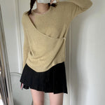 Designer Asymmetrical Two-In-One Knitwear