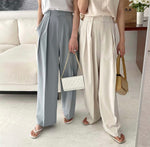 High-Waist Pleated Wide Pants