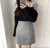 Color Block Cold Shoulder Mock Neck Knitted Sweater