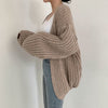 Korean Style Chunky Knit Relaxed Buttonless Cardigan