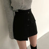 Knitted V-Neck Top with Skorts