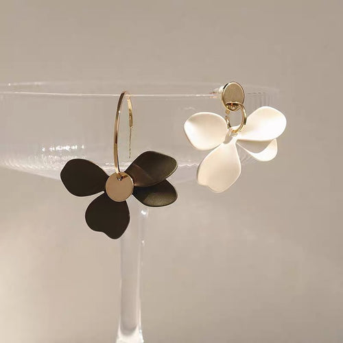Designer Asymmetrical Flower Earring