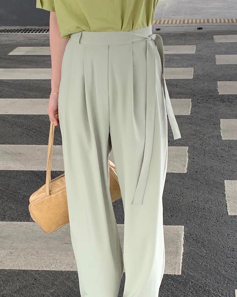 Wide Leg Tie Pants