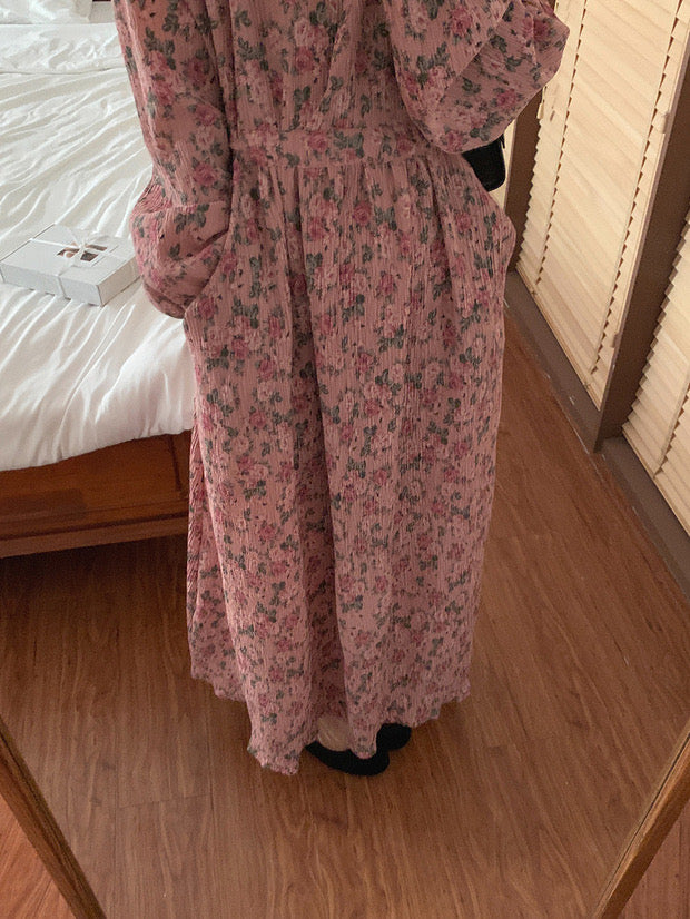 Rusty Rose Long Sleeve Maxi Dress (Two Styles)