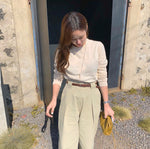 High Waist Pleated Pants