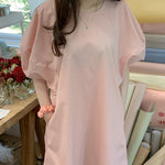 Korean Style Loose-Fitting Blush Dress