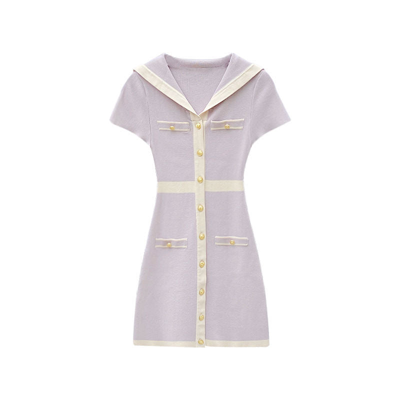 Summer Macaron Soft Knitted Mini Dress