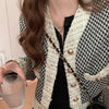 Classic Black and White Tweed Jacket