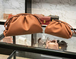 The Cloud Calfskin Leather Pouch Bag