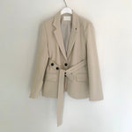 Korean Style Belted Blazer