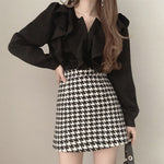 Ruffled Collar Long Sleeve Shirt