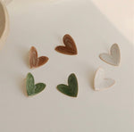 Designer Heart-Shaped Glazing Earrings