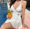 Korean Style Wrap Dress Swimsuit