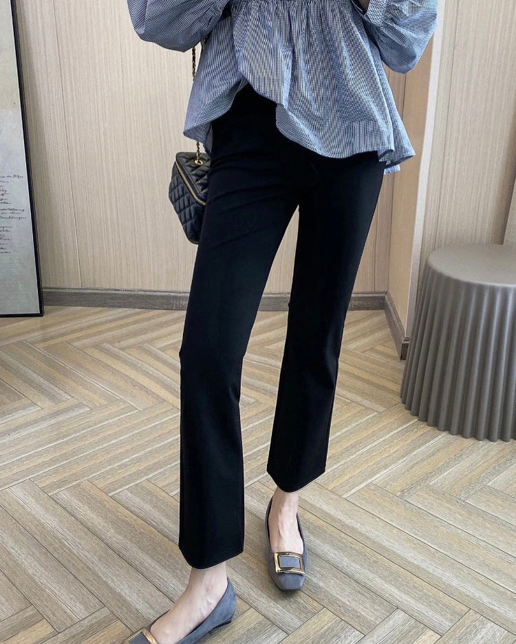 Cropped Flared Dress Pants