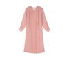 Peach Pink Ruffled Neck A-Line Dress