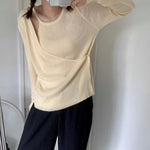 Designer Asymmetrical Two-In-One Knitwear