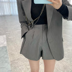 Korean Style A Line Suit Jacket with Shorts