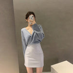 Korean Style V-Neck Wrap Top