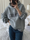 Korean Style Letter Front Hoodie