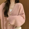 Soft Loose-Fitting V-Neck Cardigan