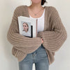 Korean Style Chunky Knit Relaxed Buttonless Cardigan