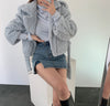 Denim Side Slit Skorts