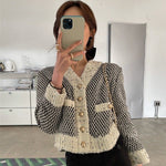 Classic Black and White Tweed Jacket