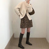 Minimalist Collarless Wool Blend Coat with Belt