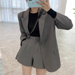 Korean Style A Line Suit Jacket with Shorts