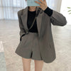 Korean Style A Line Suit Jacket with Shorts