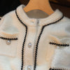 Classic Mink Cashmere Jacket / Cardigan with Pearl Button