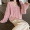 Soft Loose-Fitting V-Neck Cardigan