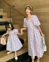 Mom & Daughter ♡ Floral Print Babydoll Dress