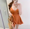 Korean Style Wrap Dress Swimsuit